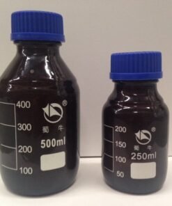 Amber Glass Graduated Media Bottles