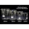 400ml Low Form Graduated Glass Beakers by Med Lab Supply