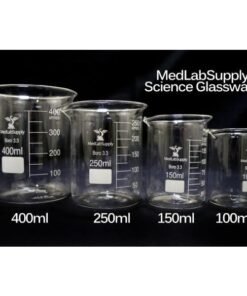 400ml Low Form Graduated Glass Beakers by Med Lab Supply