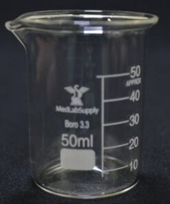 50ml Low Form Graduated Glass Beakers by Med Lab Supply