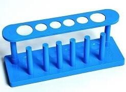 Blue Plastic Test Tube Holder-6 Slot