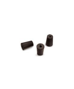 Size No. 0 - Black Rubber Stopper - Solid