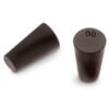 Size No. 00 - Black Rubber Stopper - Solid
