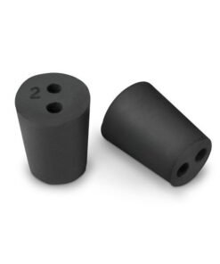 Size No. 2 - Black Rubber Stopper - Solid