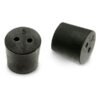 Size No. 5- Black Rubber Stopper - Solid