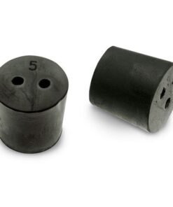 Size No. 5- Black Rubber Stopper - Solid