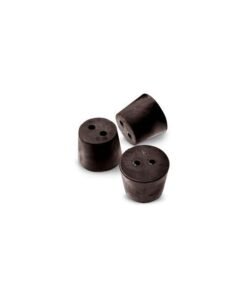 Size No. 6- Black Rubber Stopper - Solid