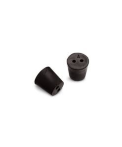 Size No. 4- Black Rubber Stopper - Solid