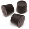 Size No. 6-1/2 - Black Rubber Stopper - Solid