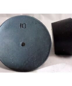 Size No. 10 - Black Rubber Stopper - Solid