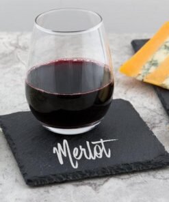 5" Square Black Slate Appetizers & Tasting Plate with Soapstone Chalk