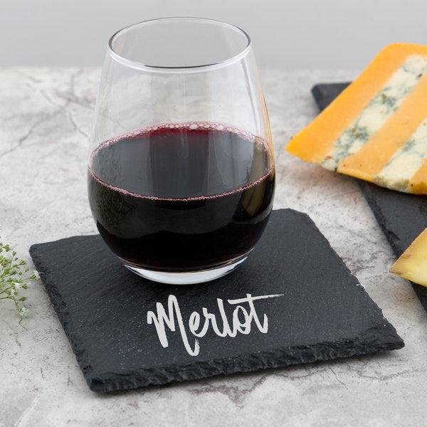 5" Square Black Slate Appetizers & Tasting Plate with Soapstone Chalk 5" Square Black Slate Appetizers & Tasting Plate with Soapstone Chalk